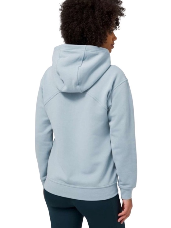 LULULEMON All Yours Chambray Large Logo Wordmark Hoodie Sweatshirt Size 8 - Picture 2 of 9